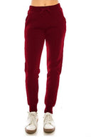 Women's Joggers Polyester Fabric - Solid Color, Drawstring Waist, Full Length (1 Piece)