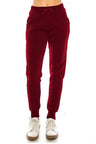 Women's Joggers Polyester Fabric - Solid Color, Drawstring Waist, Full Length (1 Piece)