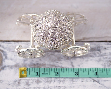 Crystal Pumpkin Carriage Ring Box Rhinestone Wedding Jewelry Box