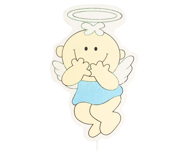 5.5" x 8.5" Pink Baby Shower Girl Wooden Decoration Pick - Pack of 6