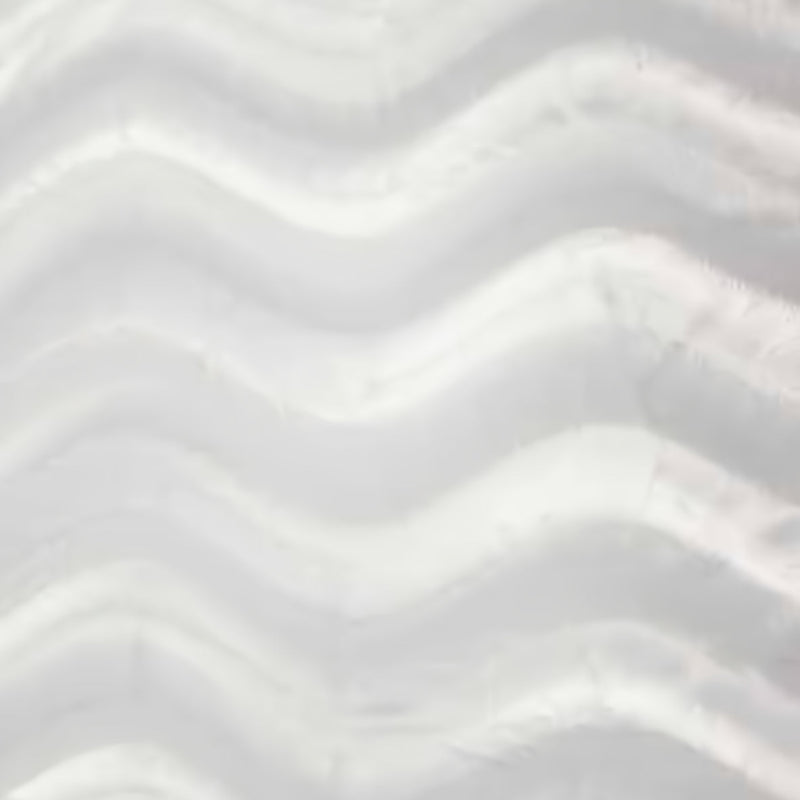 White Velboa Solid Wavy Short Pile Fabric