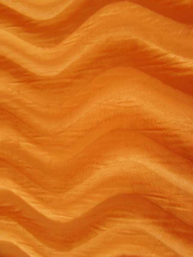Orange Velboa Solid Wavy Short Pile Fabric