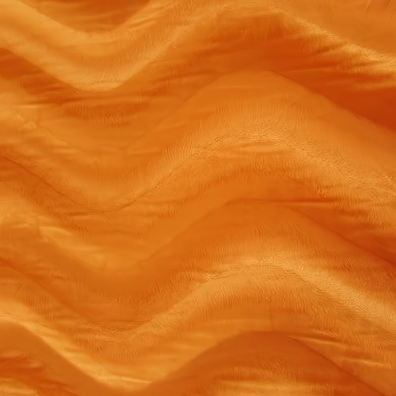 Orange Velboa Solid Wavy Short Pile Fabric