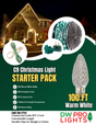 100' Outdoor Christmas Lighting Kit - Warm White