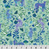 Quilting Cuddle Big Cats Blue Fabric per Yard
