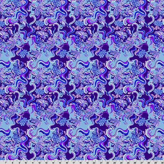 Paisley Quilting Cuddle Blue Fabric