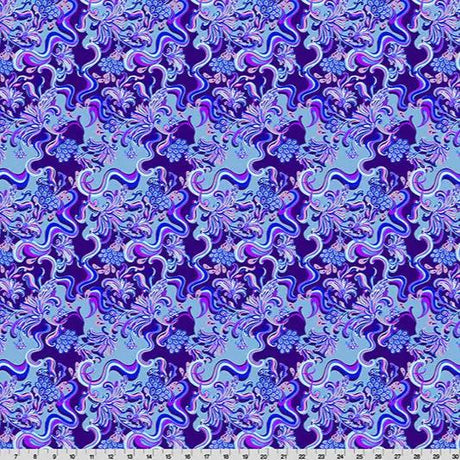 Paisley Quilting Cuddle Blue Fabric