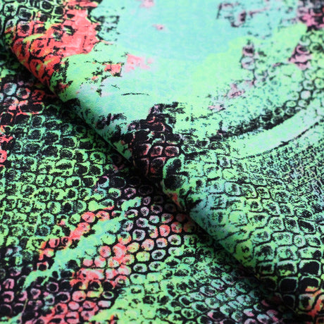 Profundity Nylon Spandex Fabric - Pastel/Warm Colorful Animal Skin Print, 58/60" Width (1 Yard)