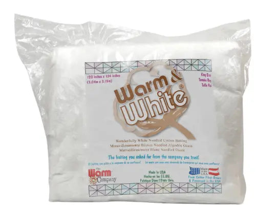 Cotton Batting Warm & White Needled