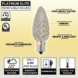 C9 Platinum Elite LED SMD Bulb (25 bulbs/bag) - Faceted, Warm White