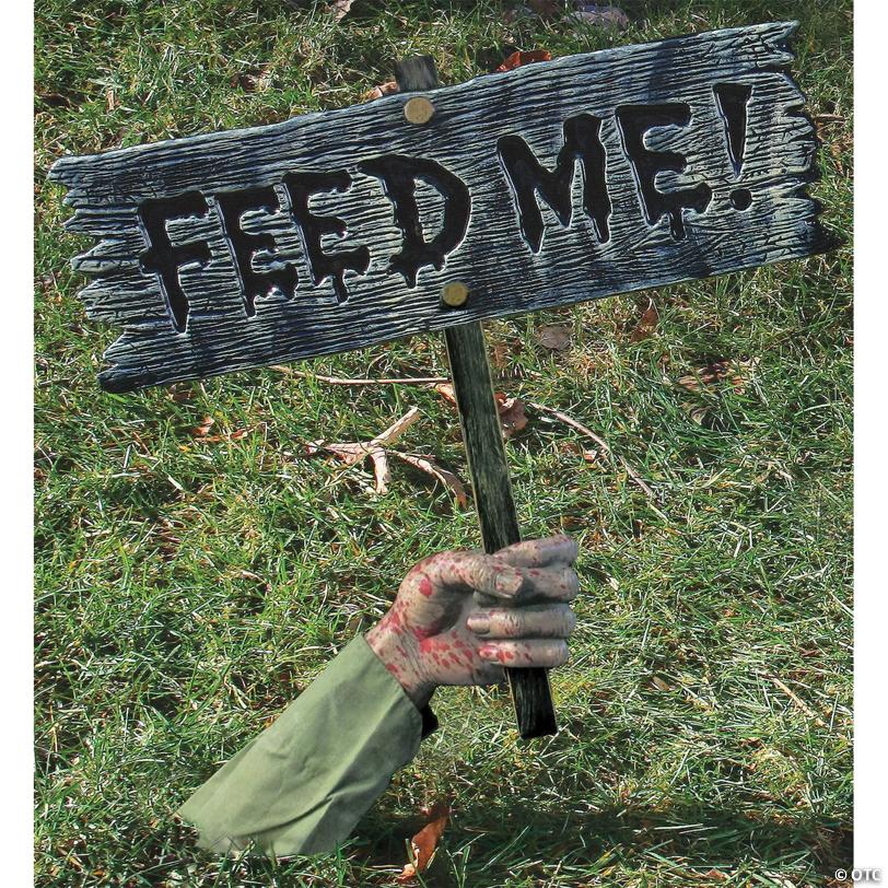 Warning From Below-Feed Me Sign