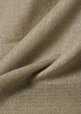 1 Yard Pure Linen Natural Hexagon Jacquard Fabric 60" Width