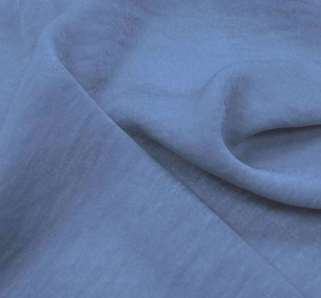 Satin Washed Denim Polyester Fabric - 58/60" Width