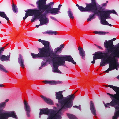Watercolor Smash Polyester Spandex Fabric - Multicolor Tribal Print, 58/60" Width (1 Yard)