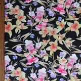 Poly Spandex Brushed Jersey Knit Fabric - Watercolor Garden Floral