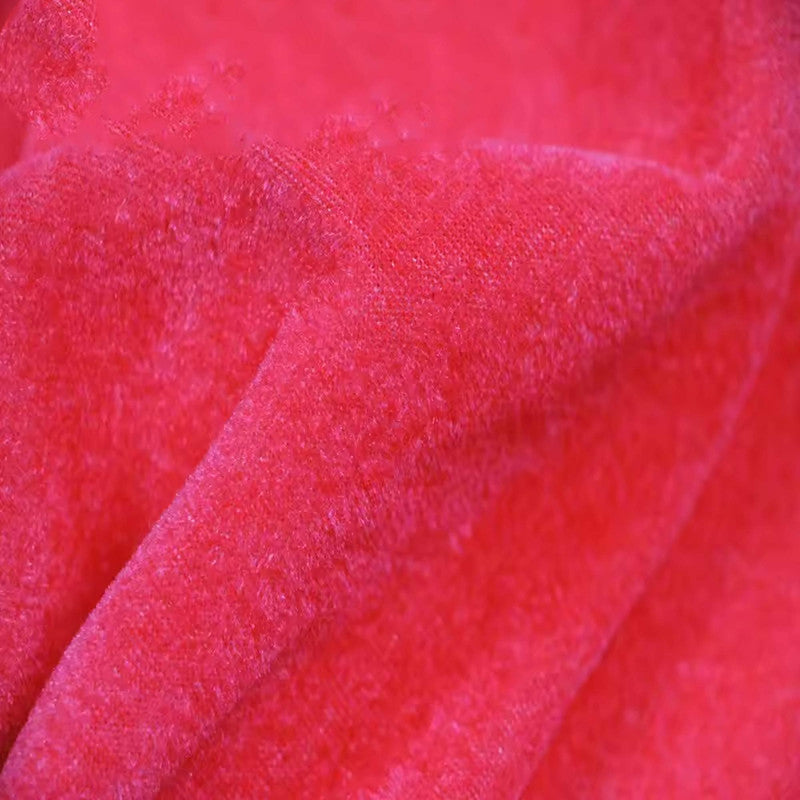 Thickened Golden Velvet Fabric Red Black Wedding Background Cloth Curtain Stage Decoration Conference Tablecloth Velvet Fabric