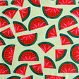 Swim Knit Nylon Spandex Watermelons on Yellow