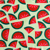 Swim Knit Nylon Spandex Watermelons on Yellow