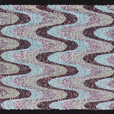 Stretch Velvet Sequin Fabric Blue