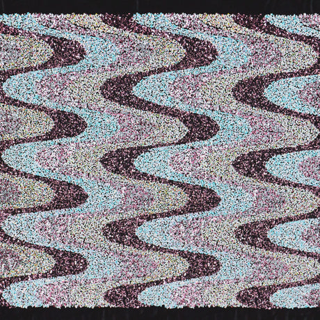 Swell Stretch Velvet Sequin Polyester Velvet Spandex Fabric - Embroidered Sequins, 60" Cut Width, 46/47" Usable Width (1 Yard)