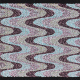 Swell Stretch Velvet Sequin Polyester Velvet Spandex Fabric - Blue, Embroidered Sequins, 60" Cut Width, 46/47" Usable Width (1 Yard)