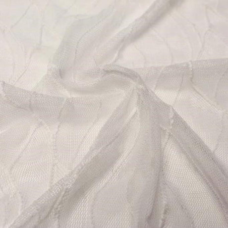 Wavy Stretch Mesh Polyester Spandex Fabric - Wave Pattern, 58/60" Width (1 Yard)