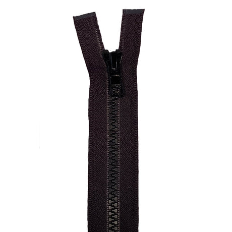 YKK Vislon Separating Shirt Zipper - Black, Tan, White, #5 Teeth, 14" Length, 16" Length