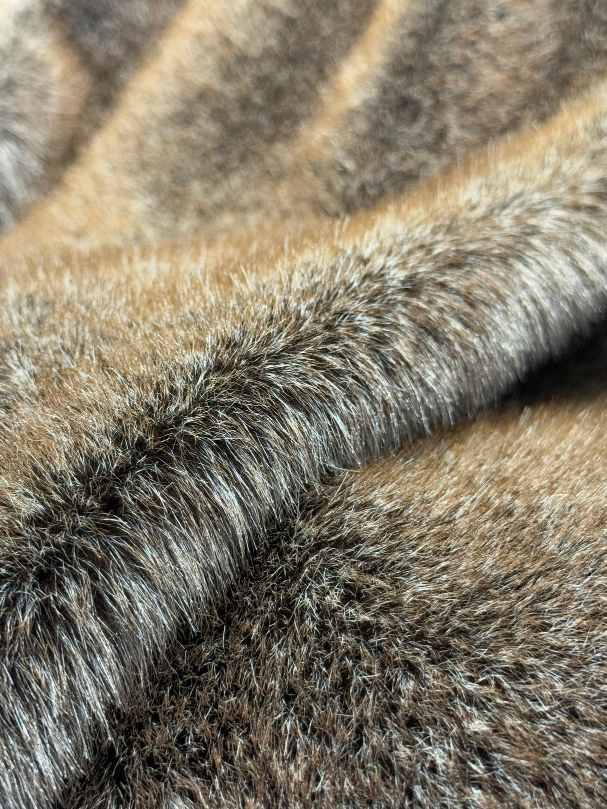 Minko 10 Faux Mink Fabric - Brown, 50" X 60" Throw (1 Piece)