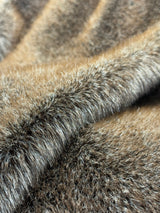 Minko 10 Faux Mink Fabric - Brown, 50" X 60" Throw (1 Piece)