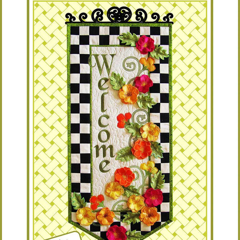 Machine Embroidery Welcome Wall Hanging Pattern