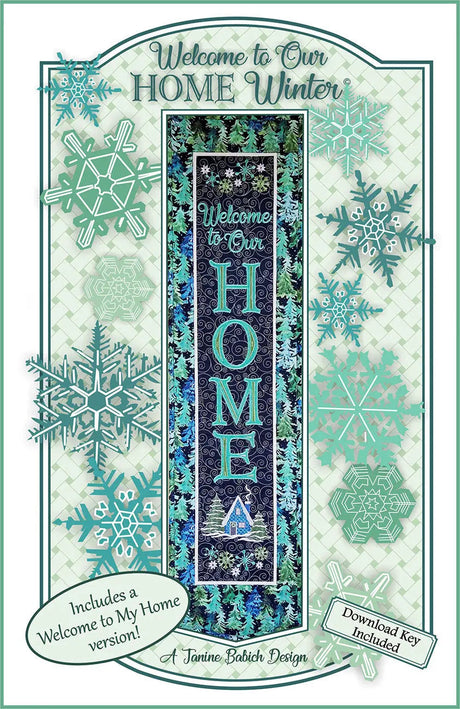 Machine Embroidery Wall Hanging Pattern - Welcome to Our Home Winter
