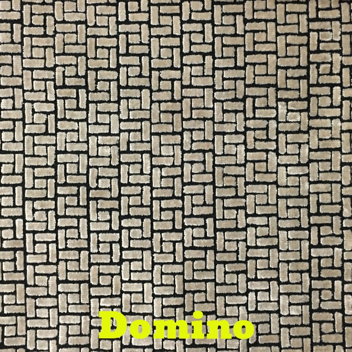 Burnout Velvet Upholstery Fabric Westfield Geometric Block Pattern by the Yard