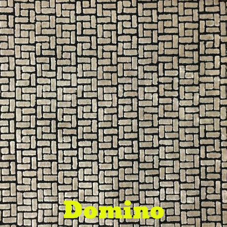 Burnout Velvet Upholstery Fabric Westfield Geometric Block Pattern by the Yard