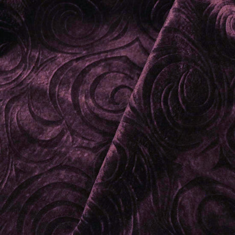 Velvet Upholstery Fabric Westwood Modern Pattern Purple
