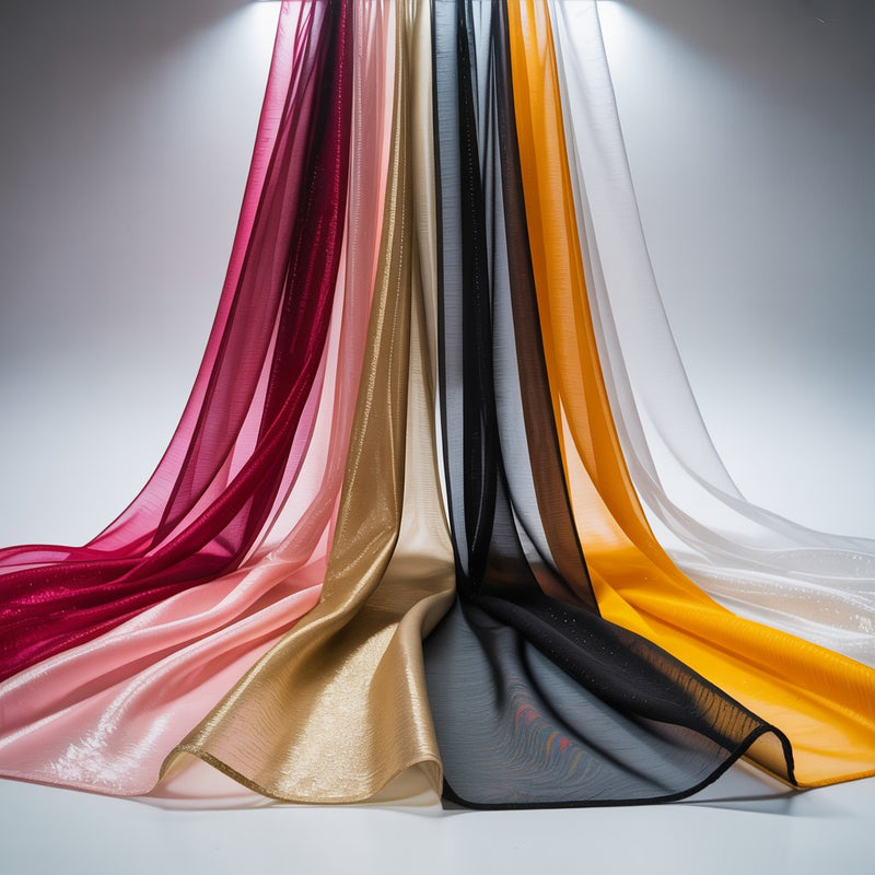 Sheer Organza Polyester Fabric - Crystal Sparkle, 60" Width
