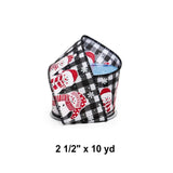 Clearance Holiday Ribbon Plaid 2 1/2" x 10 yd 1 / ROLL