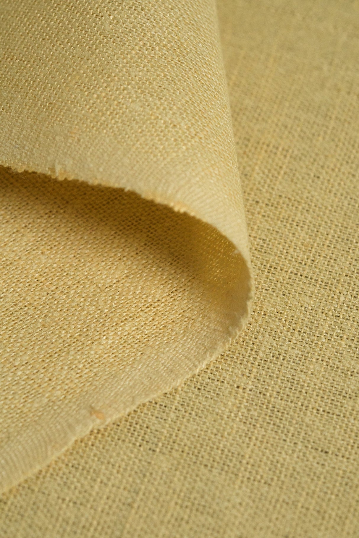 1 Yard Wheat Linen Silk Blend Fabric Flat Soft Midweight Woven 54 Inch Width