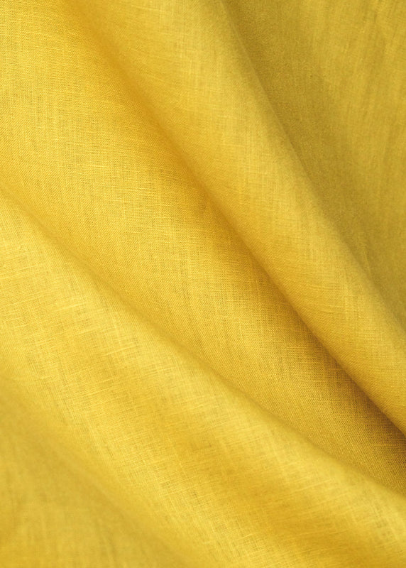 1 Yard Wheatgrass Pure Linen Fabric 5.5 oz, Softened Midweight 58 Inch Solid Weave