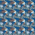 Cotton Print Whimsy Blue Floral Fabric 44/45"