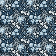 Cotton Quilting Fabric Whimsy Blue Flower Garden 44/45