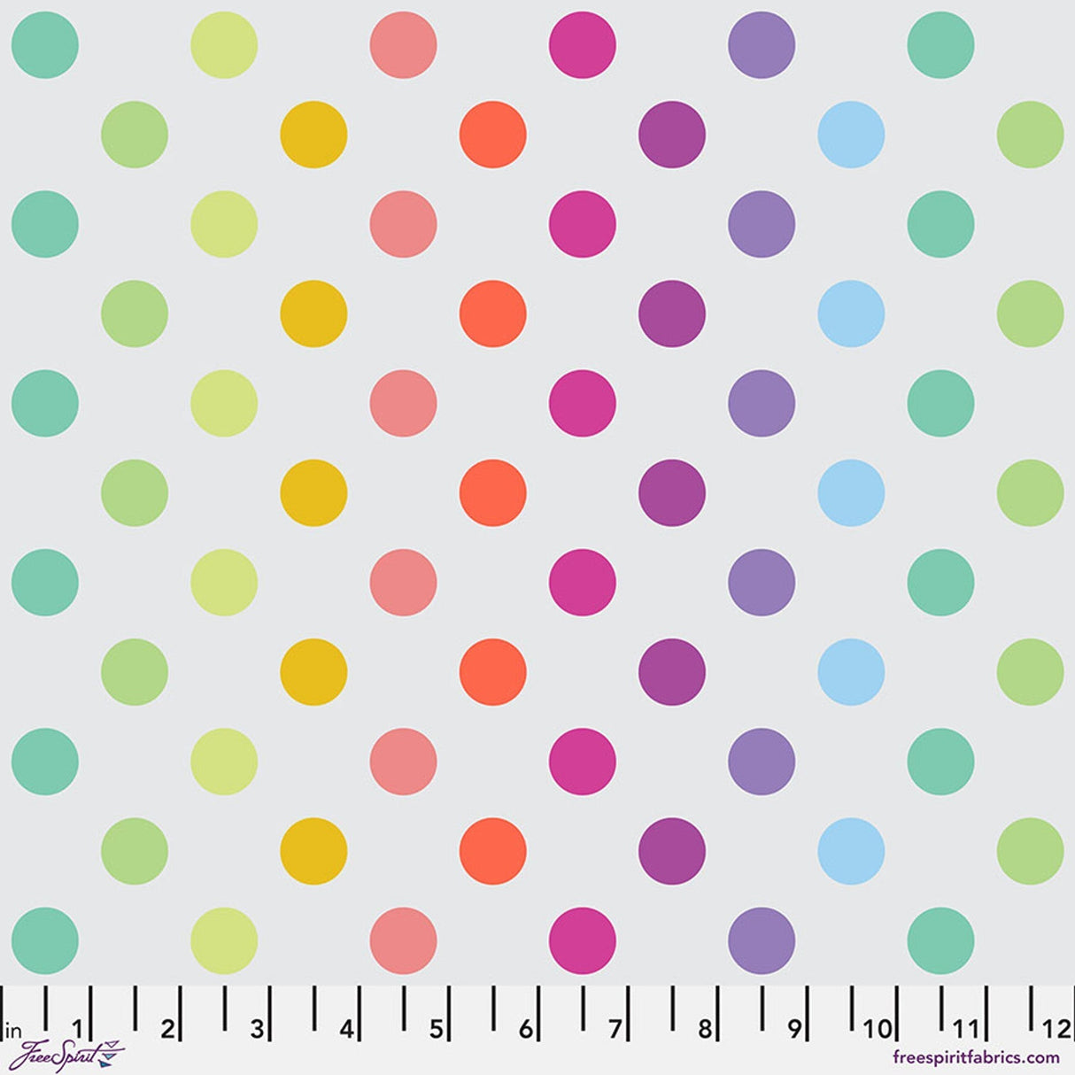 Cotton Fabric Whisper Disco Poms True Colors 43/44"