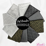 Cotton Fat Quarter Bundle Whispers Metallic Set of 10