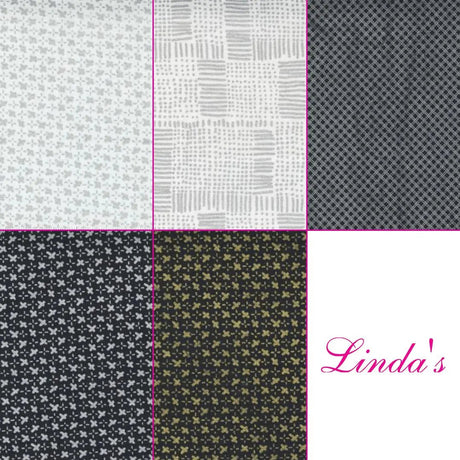 Cotton Fat Quarter Bundle Whispers Metallic Set of 10