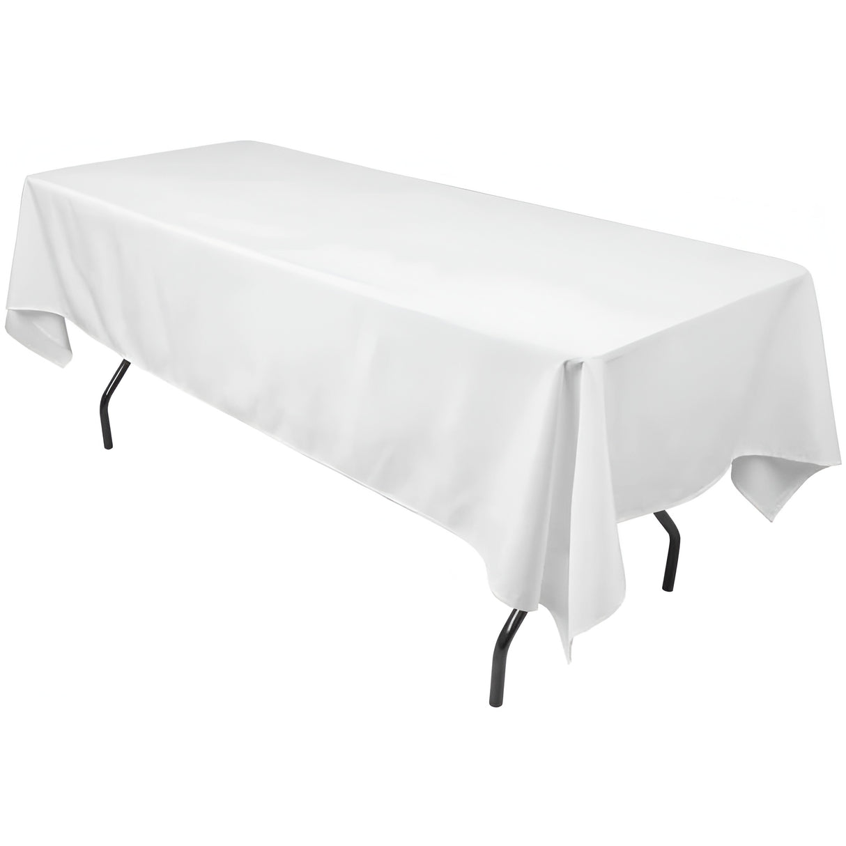 Polyester Rectangular Tablecloth Polyester Fabric - Wrinkle-Resistant, Stain-Proof, Washable, 60" X 144"