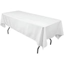 Polyester Rectangular Tablecloth Polyester Fabric - Wrinkle-Resistant, Stain-Proof, Washable, 60" X 144"