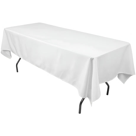 Polyester Rectangular Tablecloth Polyester Fabric - Wrinkle-Resistant, Stain-Proof, Washable, 60" X 144"