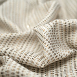 Metallic Brocade White Gold Weave Fabric