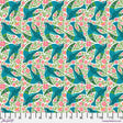 Cotton Bird Print Fabric White Blue 44/45" What the Birds Said
