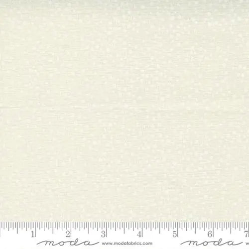 Cotton Fabric White Cream Dotty Thatched 44/45"