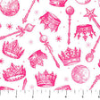 Cotton Print White Enchantment Good Together Fabric 44/45